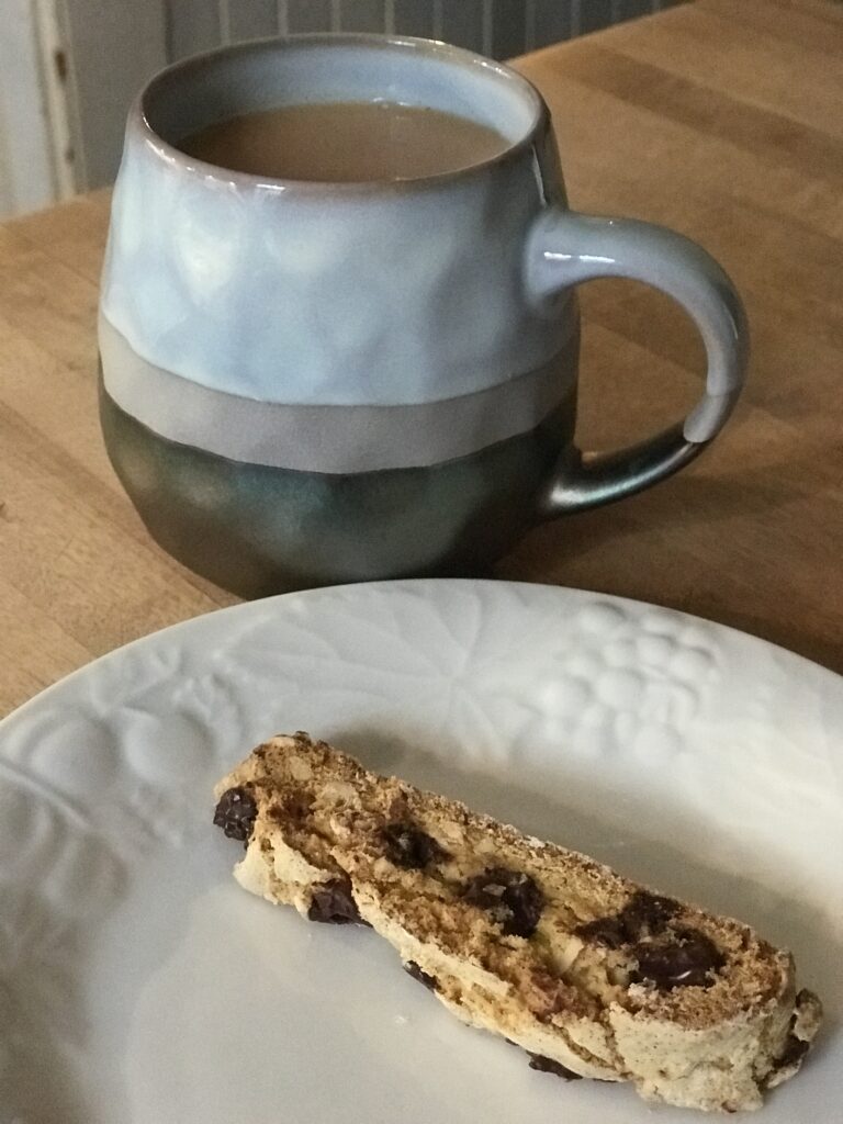 mug with biscotti