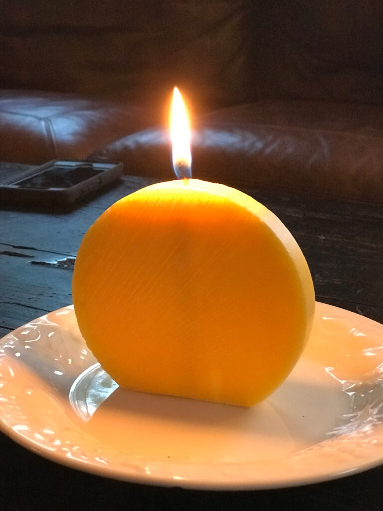 yellow circle candle