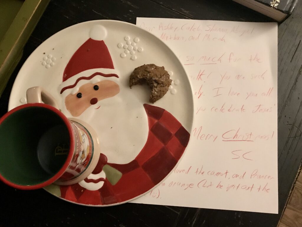 Santa plate with letter