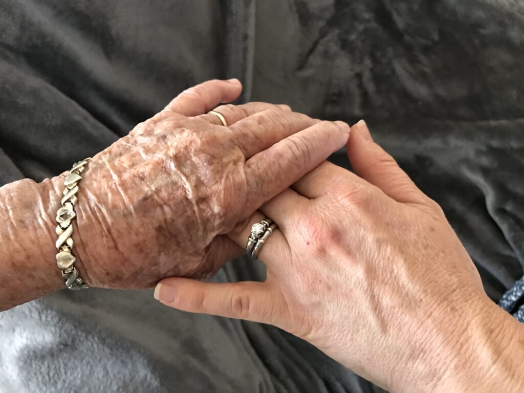 old and young hands