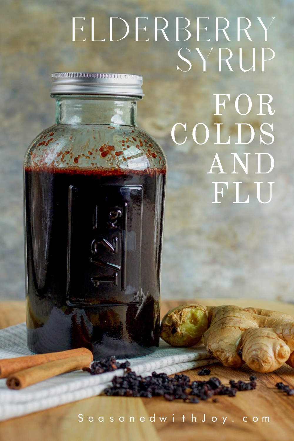 Elderberry Syrup for Colds and Flu - Seasoned with Joy