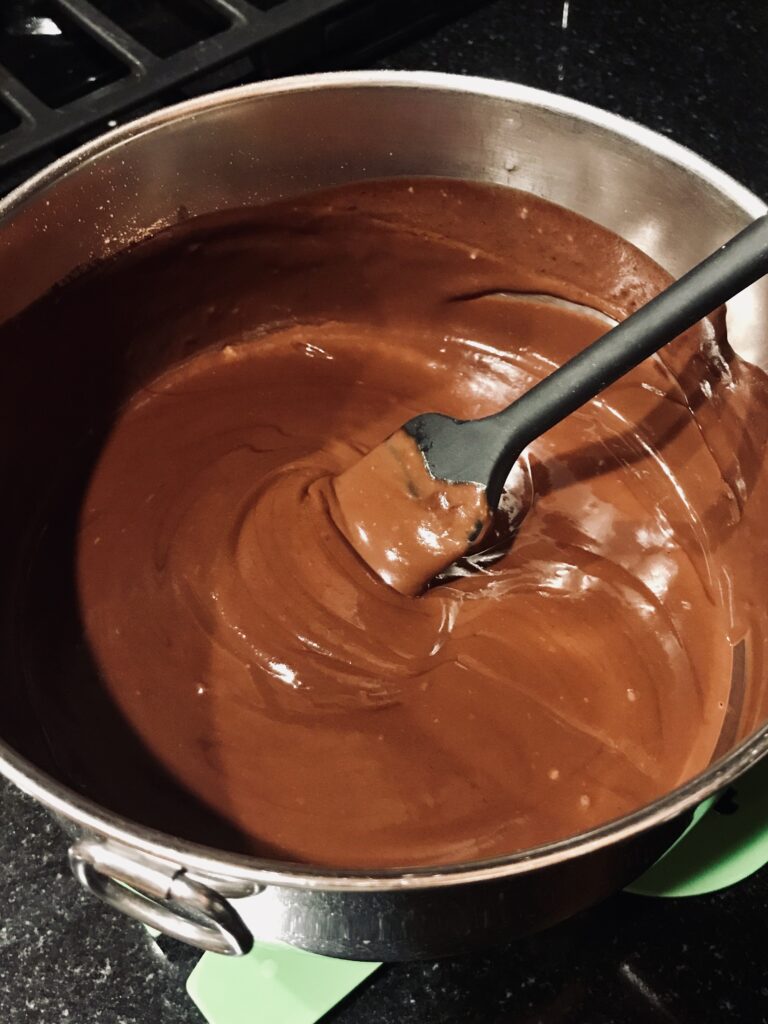 melted chocolate for chocolate mousse
