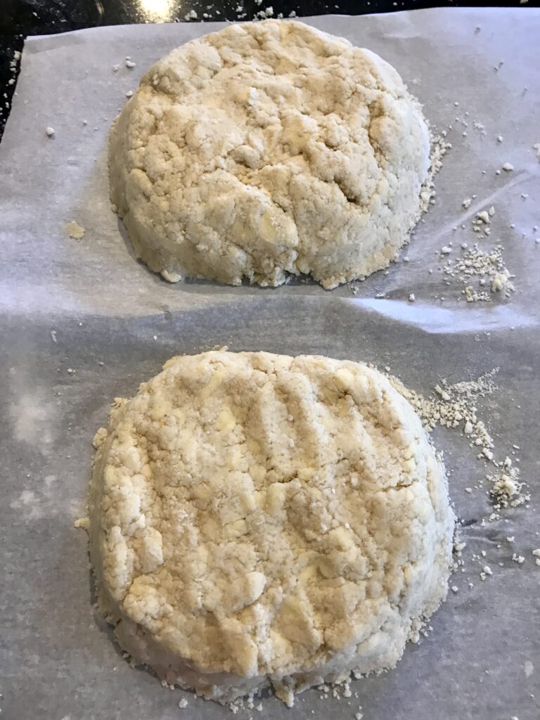 scone dough divided