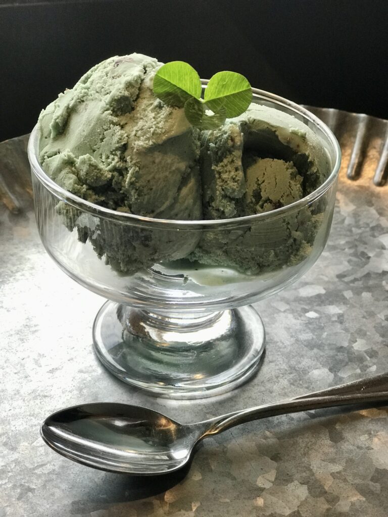 St. Patrick's Day mint chip ice cream