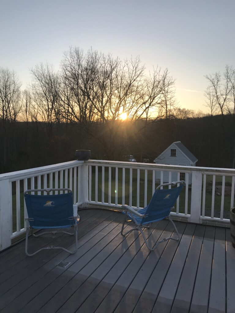 Easter sunrise on the back deck