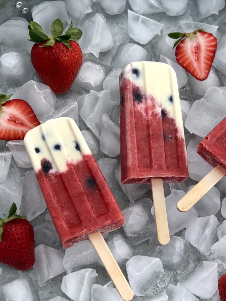 Strawberries & Cream Patriot Pops