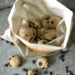 a bag of frozen raw chocolate chip cookies