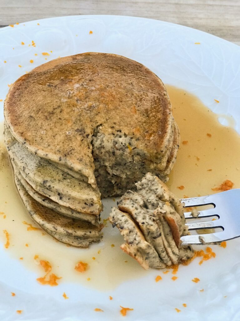 plate of buckwheat pancakes