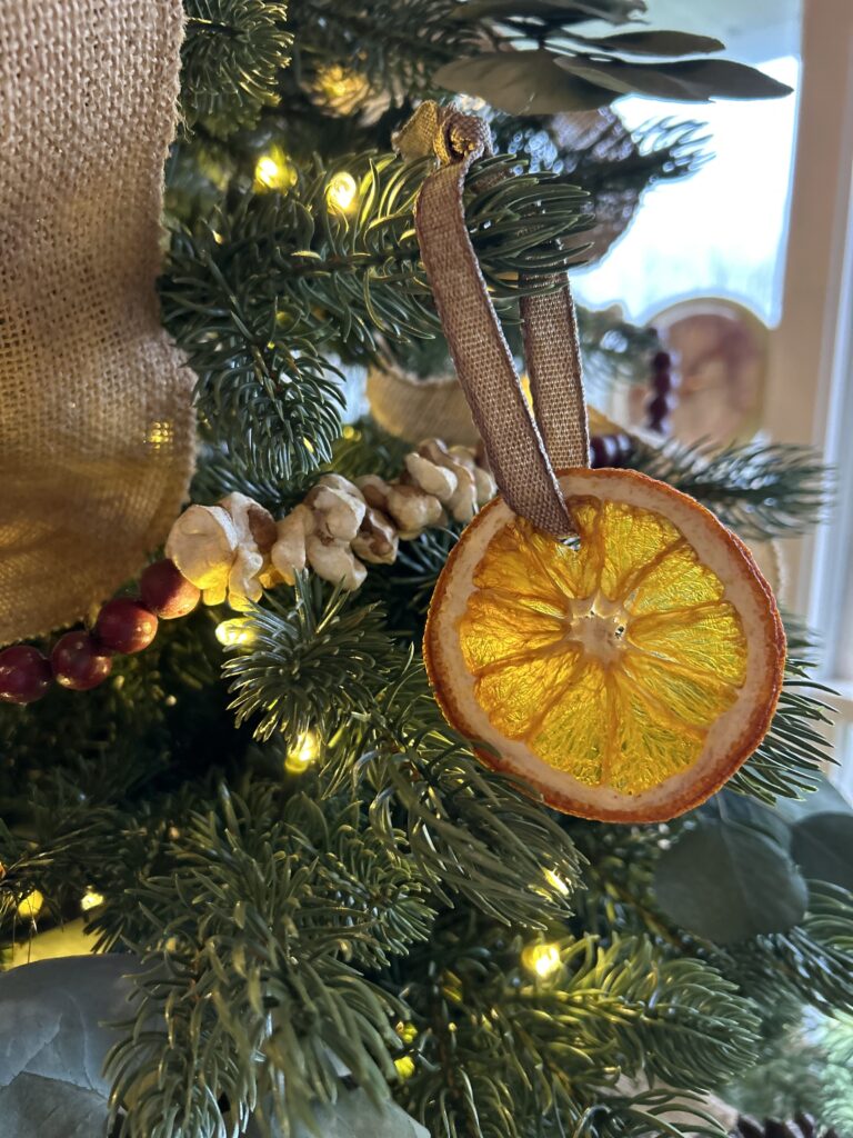 homemade dried orange ornament